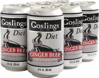Goslings - Diet Ginger Beer No Alcohol  1 Liter Bottle (6 pack 12oz cans) (6 pack 12oz cans)